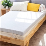 Queen Size 3 Inch Memory Foam Gel Cooling Baffle Box Mattress Topper