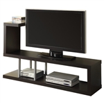 Modern Entertainment Center TV Stand in Cappuccino Finish