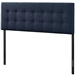 Full size Navy Fabric Modern Upholstered Headboard