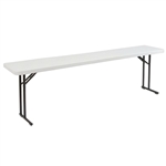 Steel Frame 72-inch Rectangular Gray Plastic Top Folding Table