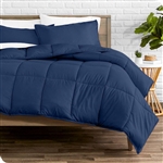 King/Cal King Size All Season Super Soft Down Alternative Comforter Set Navy