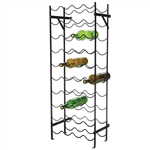 Black Metal 40-Bottle Wine Rack with Wall Anchors