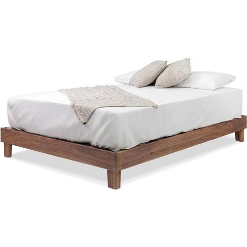 King Size Made In USA Handmade Amish Heavy Duty Platform Bed Frame Oak