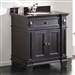 Single Sink Bathroom Vanity with Cabinet & Black Granite Countertop / Backsplash