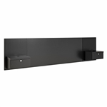 King size Floating Headboard with Nightstands in Black