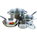 7-Piece Cookware Set Constructed in 18/10 Stainless Steel