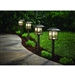 4 Pack - Bronze Gold Solar LED Light Set - Outdoor Path Yard Lighting