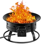 Portable Propane Gas Firebowl Fire Pit with Cover and Carry Kit