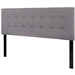 Queen size Modern Light Grey Fabric Upholstered Panel Headboard