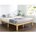 Queen size Solid Wood Platform Bed Frame in Natural Finish