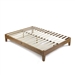 Queen size Solid Wood Modern Platform Bed Frame in Rustic Pine Finish