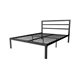 Queen Black Metal Platform Bed Frame with Headboard Included