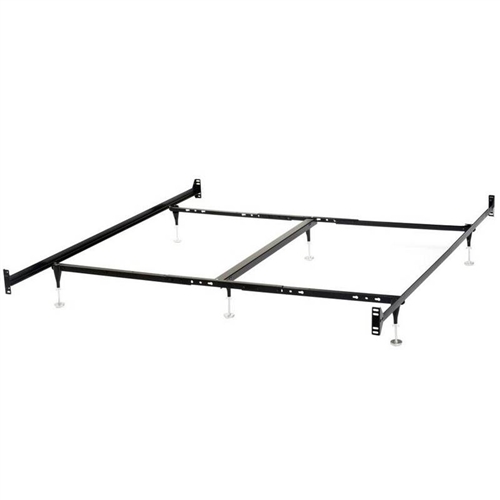 Queen Metal Bed Frame with Bolt-on Headboard Footboard Brackets