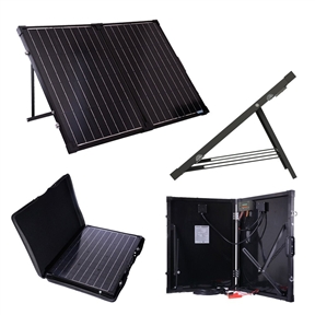 100 Watt Folding Solar Suitcase Batter Charger