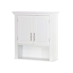 White Bathroom Wall Cabinet Cupboard with Open Shelf