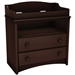 Baby Furniture 2 Drawer Diaper Changing Table in Espresso