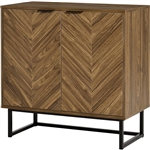 Modern Entryway Sideboard Buffet Dining Storage Cabinet in Walnut Wood Finish