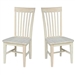 Set of 2 - Mission Style Unfinished Wood Dining Chair with High Back