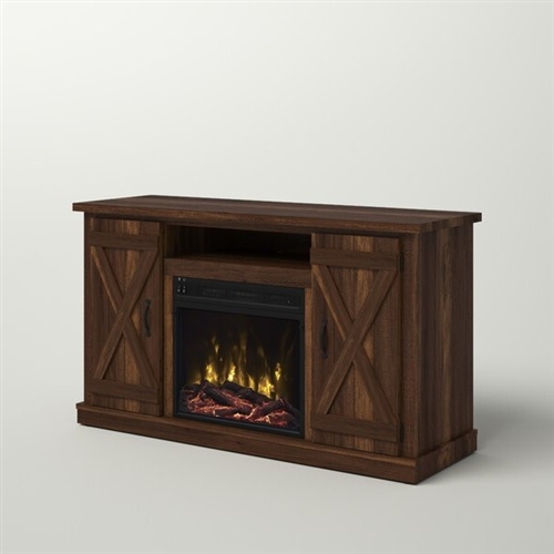 FarmHouse Rustic Espresso TV Entertainment Electric Fireplace