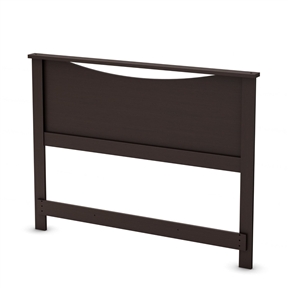 Full size Contemporary Headboard in Chocolate Brown Wood Finish