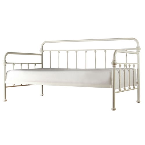 Twin size Contemporary Classic Style White Metal Daybed