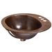 Copper Oval Bathroom Sink 20 x 16 inch