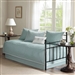 6-Piece Farmhouse Quilted Seafoam Blue Green Teal Reversible Daybed Cover Set