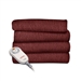 Garnet Red Soft Warm Fleece Electric Heated Throw Blanket