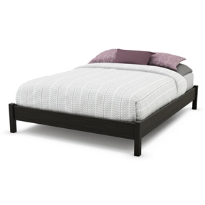 Queen size Modern Platform Bed Frame in Black Ebony Finish