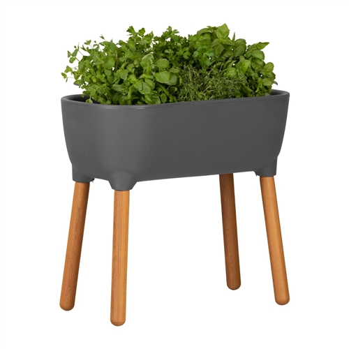 Pewter  Scandinavian Elevated Raised Smart Drainage Planter Bed