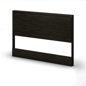 Queen size Contemporary Headboard in Ebony Wood Finish