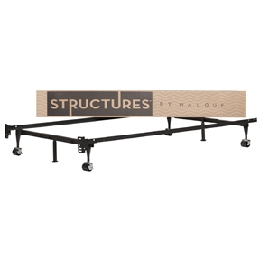 Heavy Duty 6-Leg Twin / Full Metal Bed Frame with Rug Rollers