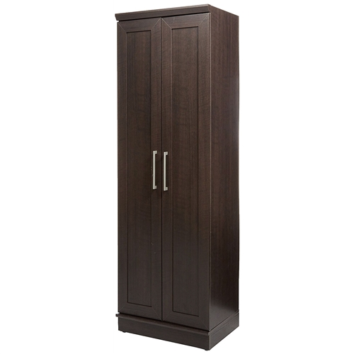 Bedroom Wardrobe Cabinet Storage Closet Organizer in Dark Brown Oak Finish