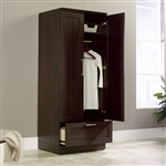 Bedroom Wardrobe Armoire Cabinet in Dark Brown Oak Wood Finish