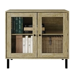 Simple Modern Sideboard 2 Door Buffet Cabinet –  Oak