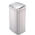 Silver 13-Gallon Stainless Steel Kitchen Trash Can with Motion Sensor Lid