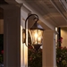 Outdoor Farmhouse Solar Wall Light in Black Finish - 150 Lumens