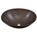 Vessel Style Solid Copper Bathroom Sink Oval 18 x 14 inch