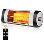 1,500 Watt 3 Mode Wall-Mounted Electric Infrared Heater with Remote Control