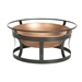 Copper Fire Pit with Black Iron Stand Grate and Fire Poker