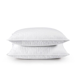 Set of 2 King size Gusseted Goose Down Feather Pillow in Organic Cotton Fabric