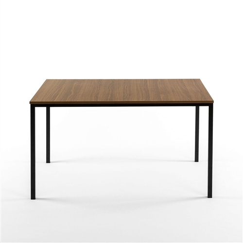 Modern 48 x 30 inch Steel Frame Dining Table with Wood Grain Top