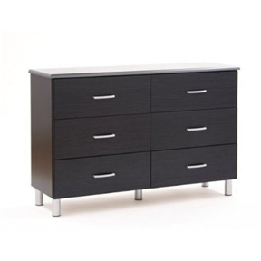 Black Onyx 6-Drawer Double Dresser