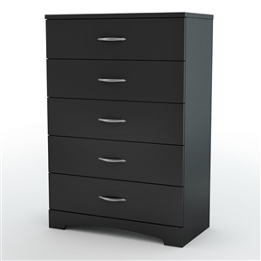 5-Drawer Chest in Black Finish
