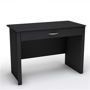 Black Laptop Computer Desk with Keyboard Tray Drawer