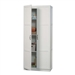 White Wardrobe Storage Cabinet with 4 Shelves and Panel Doors