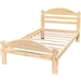 Twin Unfinished Solid Pine Wood Platform Bed Frame with Headboard and Footboard