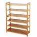Solid Wood 6-Shelf Shoe Rack - Holds up to 24 Pair of Shoes