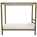 Twin size Modern Steel Canopy Bed Frame in Gold Metal Finish