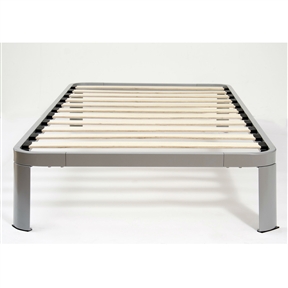 Twin size Luna Metal Platform Bed Frame with Wood Slats